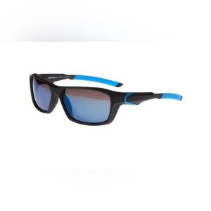 Denali Elevation mirrored sunglasses 58 15 135 matte black and blue frame